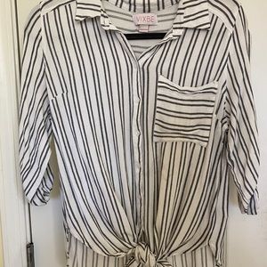 Striped button up shirt